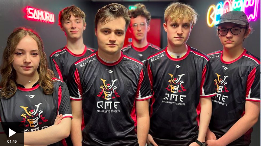 QME Esports Team 6 QME teams members in team sponsored shirts