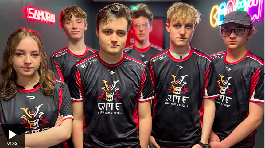 QMC Samurai team in  British Esports Student Championship finals