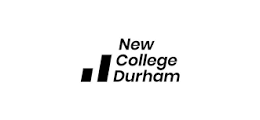 new college durham black and white logo